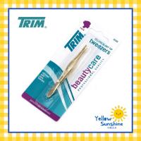 ราคา TRIM #1 USA Brand ที่ถอนขนคิ้ว รุ่นหัวเฉียง สีทอง แหนบอเนกประสงค์ TRIM ของแท้แบรนด์อเมริกา Deluxe Slant Tip Tweezers 368 (4745717691)