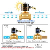 ราคา (สต๊อกในไทย) 220Vac โซลินอยด์วาล์ว ขนาด 1/4 นิ้ว 3/8 นิ้ว 1/2 นิ้ว 3/4 นิ้ว 1นิ้ว1.5 นิ้ว 2 นิ้ว โซลินอยด์ วาล์ว (29829052838)