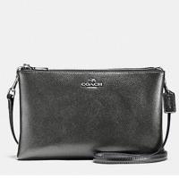 ราคา Coach lyla crossbody in metallic crossgrain F56132 มือสอง สภาพดีมาก สีเงิน เมทัลลิค (2300190384)