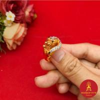 ราคา แหวนทองหัวมังกรฝังเพชร เรียบหรู ใส่ได้ทุกโอกาส เสริมบารมี เสริมโชค งานสวย ชุบทอง แหวนแฟชั่น รูปถ่ายจากสินค้าจริง (27205433729)