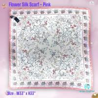 ราคา ผ้าพันคอ Jim Thompson รุ่น Flower Silk Scarf - White (23970084077)