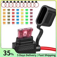 ราคา 10Pack Inline Fuse Holder 12 V,12 AWG กันน้ําฟิวส์ 35 ชิ้น (5A/7.5A/10A/15A/20A/30A/40A) มาตรฐานรถฟิวส์ (40025291573)