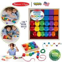 ราคา Melissa & Doug Primary Lacing Beads ของเล่นร้อยเชือกรูปทรงเรขาคณิต ลูกปัดขนาดใหญ่ ฝึกสมาธิ[3y+] (51558734593)