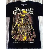 ราคา BT91 CAPTAIN JACK SPARROW PIRATES OF THE CARIBBEAN STAR JOHNNY DEPP MOVIE EDITION เสื้อยืดผ้าฝ้ายสีดํา (55058064720)
