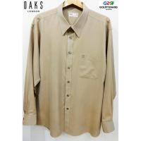 ราคา DAKS LONDON แท้ เสื้อเชิ๊ตแขนยาวสีครีมเข้ม (1567917183)