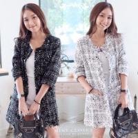 ราคา เสื้อคลุมผ้าทวีต เสื้อคลุมทำงาน minicloset (1281918398)