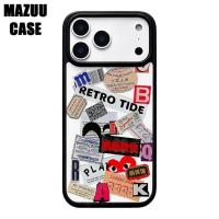 ราคา เคสไอโฟน TPU ขอบดำ หลังแข็งใส กันกระแทก ลายคอลลาจสติกเกอร์สไตล์สตรีทสีสดใส สำหรับ iPhone 17 16 15 14 13 12 11 Pro Max Pl (49959941168)