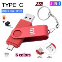 ราคา 2TB OTG 3-in-1 USB Micro Type-c แฟลชไดรฟ์ 1TB 512GB 256GB 128GB 64GB 32GB 16GB Pendrive สําหรับ Android สมาร์ทโฟนแล็ปท็อป (41812626942)