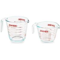 ราคา Pyrex Essentials (2-Pack) ชุดถ้วยตวงแก้ว (1 &amp; 2 ถ้วย) ถ้วยตวง สําหรับเตรียม อบ และ ทําอาหาร เปิดเตาอบ เครื่องล้างจาน ตู้แช่แข็ง และไมโครเวฟ ปลอดภัย (43931568115)