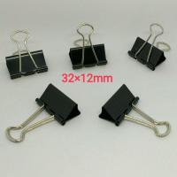 ราคา คลิปหนีบ คลิปดำ คลิปหนีบกระดาษ ตรา SOLAR (Black clips)เบอร์.110 32×12mm (875027166)