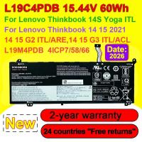 ราคา L19C4PDB L19M4PDB สําหรับ Lenovo Thinkbook 14S โยคะ ITL,14 15 G2 G3 ITL ARE ACL 2021 Series แบตเตอรี่แล็ปท็อป 15.44V 60Wh 4ICP7/58/66 (52962374254)