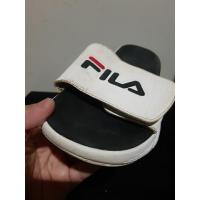 ราคา FILA ฟิลา รองเท้าแตะสไลด์หน้าสีขาว เบอร์ 39 พื้นรองเท้า 24 ซม (42877313828)