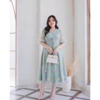 ราคา เดรสเขียวมุ้งมิ้ง สีเขียวพาสเทล พาสใจ สดใสหวานเว่อร์ (25993248005)