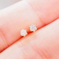 ราคา [ PCPY Jewelry ] ต่างหูเพชรแท้ 6 เตย เม็ดละ 6 ตัง ทองคำแท้9K (ทอง37.5%) เพชรแท้น้ำ100 เบลเยี่ยมคัต (45310274310)