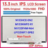 ราคา 13.3 "หน้าจอ LCD N133HCE-EN2 M133NWFD R1 LP133WF7-SPB2 NV133FHM-N64 สําหรับ Lenovo ideapad S340-13IML จอแสดงผล Matrix แผง 1920x1080 (51662374501)