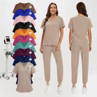 ราคา Multicolor Pet Clinic Doctor Scrub Suit Women M-edical Surgery Workwear Scrub Set Uniform (49859875475)