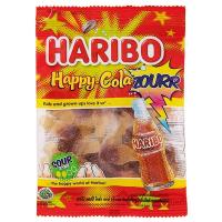 ราคา ฮาริโบ้กัมมี่กลิ่นโคล่าผสมเลมอน 80กรัม Haribo Cola Lemon Gummy 80g. [หมายเลขบาร์โค้ด 8691216090491] (46062726861)