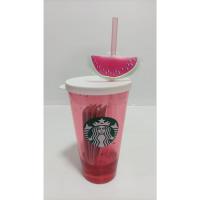 ราคา แก้วสตาร์บัคส์ ลายแตงโม (Starbucks Watermelon Straw Cup / Cold Cup) (53562201785)