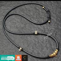 ราคา สร้อยพระเชือกหนัง ชุดแขวนพระงานทองเลเซอร์ สำหรับแขวนพระ 3 องค์ (20444785081)