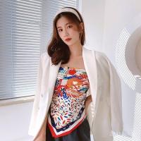 ราคา ผ้าพันคอกันแดดน้ำหนักเบามืออาชีพ สีครีมลายดอกไม้ เหมาะสำหรับฤดูใบไม้ผลิและฤดูร้อน (43429905419)