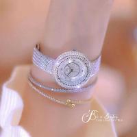 ราคา ▥ BS นาฬิกาเพชรสำหรับผู้หญิงนาฬิกาข้อมือควอตซ์แฟชั่นสายข้าวสาลีสแตนเลสทองสีเงินผู้หญิงนาฬิกาหน้ (25442853225)
