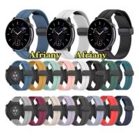 ราคา สายรัดซิลิโคน หัวเข็มขัดแม่เหล็ก สมาร์ทวอทช์ Garmin Vivoactive 3 Music 5 Vivomove HR 3 Luxe Style Sport Trend (53510238740)