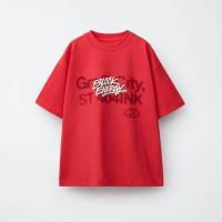 ราคา ZARA ﻿﻿ เสื้อยืดพิมพ์ลายสไตล์วิทยาลัยสีแดงสําหรับเด็กผู้ชาย ซาร่า (45462676649)