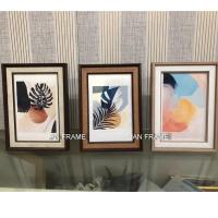 ราคา กรอบรูปแต่งบ้านขนาด 4x6, 5x7, 6x8", A5, 6x9",B5(7x10"), สีครีม/ขาว สีโอ๊ค/ขาว สีโอ๊ค/ไม้ พร้อมกระจก ฝาหลัง หูแขวนผนัง (28860830830)
