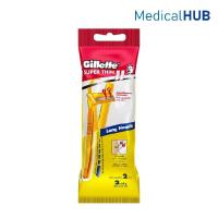 ราคา GILLETTE SUPER THIN ยิลเลตต์ มีดโกนหนวด ซูเปอร์ธิน 2 ด้าม 11883 (55409561928)