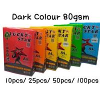 ราคา 1PACK=10/25/50/100SHEET ! ! !LUCKY STAR A4 PREMIUM COLOUR PAPER 80GSM ( DARK COLOURS ) 10 ชิ้น/ 25 ชิ้น/ 50 ชิ้น/ 100 ชิ้น (54405747364)