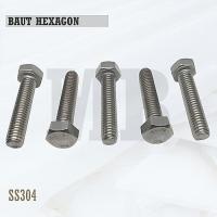 ราคา กลอนหกเหลี่ยมสแตนเลส M4X40 - กลอนหกเหลี่ยม 4X40 / M4 X 40 / 4 X 40 SS304 / SUS304 / A2-70 สลักเกลียวหกเหลี่ยมเกลียวเต็ม (26395025680)