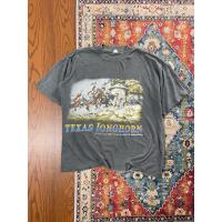 ราคา เสื้อวินเทจมือสองของแท้ VINTAGE TEXAS LONGHORN T-SHIRT 90s (56257189767)