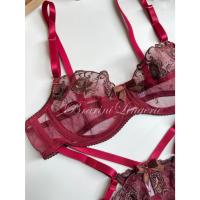 ราคา ผู้หญิงออกแบบชุดชั้นในชุดลูกไม้สีแดงแสงยกที่มี โครงลวด สลิมฟิตที่สะดวกสบายเพิ่มและลดสายกางเกง ร03, นักออกแบบและตัดเสื้อ บรารินี (52550387100)