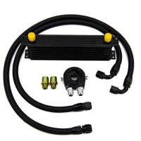 ราคา Universal 7 Rows Oil Cooler Kit AN10 Transmission Oil Cooler Kit Oil Filter Adapter With Nylon Stai (45605654110)