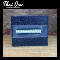 ราคา ร้านใหม่ !!! กระเป๋าปลาเบน กระเป๋าตังค์หนังปลากระเบน แบบคาดหนาม Stingray Wallet กระเป๋าหนังปลากระเบนแท้ แถมกล่อง S29 (16980083981)