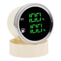 ราคา A Dual Digital Gauge 52mm Fuel Level Gauge Water Level Meter Water Temp Gauge HTG Voltmeter 2 IN 1 (55955623676)