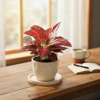 ราคา อโกลนีมาทรัพย์เจ้าสัว ต้นไม้มงคล ไซส์กระถาง 6 นิ้ว (Black Aglaonema) (7936267342)