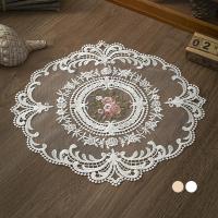 ราคา KATUN ผ้าปูโต๊ะลายฉลุลูกไม้ปัก 30x28 ซม. - ผ้ารองจานตารางขนาดเล็กผ้าฝ้ายความงาม (57909564238)