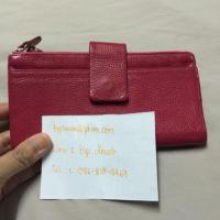 ราคา กระเป๋าสตางค์หนังแท้ สีชมพู (5020977)