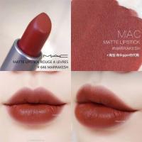 ราคา ของแท้M.A.C Lipstick สี MARRAKESH เนื้อแมตต์ พิกเม้นเข้มข้น เนื้อสีชัด ไม่มีความวาว3g (2603118380)