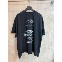 ราคา KYM4 Paris Home ** BLCG Distressed graffiti lettering casual short-sleeve shirt for men and women, high street, worn-out vintage loose fit T T-shirt Fashion (47612614830)