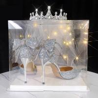 ราคา Stiletto รองเท้าส้นสูงหญิงเกาหลีรุ่นสีดำ Slimmer ดูลม-crystal Classy Celebrity สำหรับผู้ใหญ่ 18 ปี ของขวัญการแสดงยาว Le (42053954077)