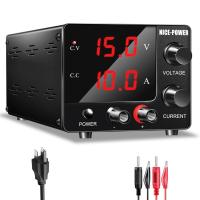 ราคา NICE-POWER DC Power Supply Variable 0 ~ 30V 0 ~ 10A, 3-Digits จอแสดงผล LED Current และแรงดันไฟฟ้าปรับได้ 150W คงที่พร้อม Encoder DC Bench Power Supply 15V 10A/30V 5A, ไฟฟ้า DIY (45161817162)