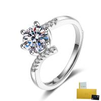 ราคา พร้อมใบรับรอง Gra- แหวนเงิน S925 ใหม่ 1 กะรัต Moissanite แหวนเพชรตกแต่งงานแต่งงาน (45907294105)