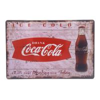ราคา ป้ายสังกะสีวินเทจ Drink Coca Cola Enjoy That Refreshing New Feeling (ปั๊มนูน) (1117646586)