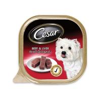 ราคา ซีซาร์ อาหารเปียกสุนัขรสเนื้อวัวและตับ Cesar Beef and Liver 100g. (56559540807)