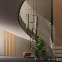 ราคา Staircase Chandelier Modern Minimalist Open Villa Duplex Rotating Staircase Creative Personality Minimalist Zhongshan Li (54500485158)