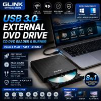 ราคา GLINK USB External DVD Drive Plug & Play CD DVD Writer สําหรับแล็ปท็อปพีซี (27441256225)