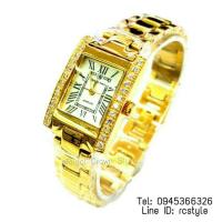 ราคา Royal Crown นาฬิกาข้อมือผู้หญิง สายสแตนเลส สวยหรูประดับเพชร CZ (สีเงิน,ทอง,โรสโกลด์) (7335793929)