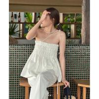 ราคา ส่งต่อเสื้อ เกาะอก สีขาวสะอาด Freesize สม็อกหลัง ผ้าดี งานเวียดนาม (25534719765)